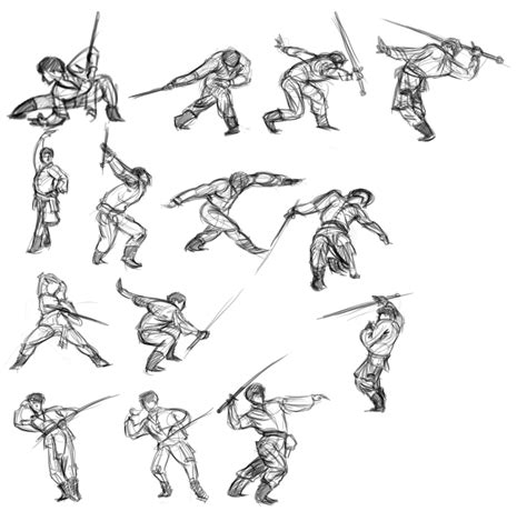 Male Anime Sword Fighting Poses