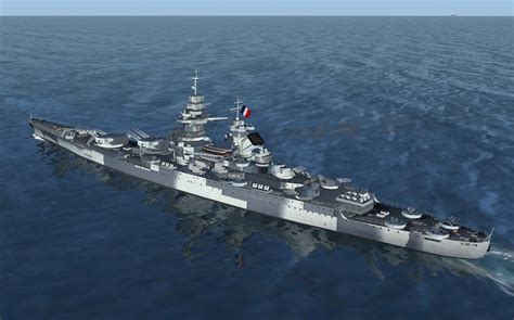 Pilotable French Wwii Battleship Richelieu