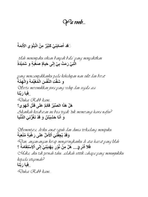 Puisi Bahasa Arab Dan Artinya | PDF