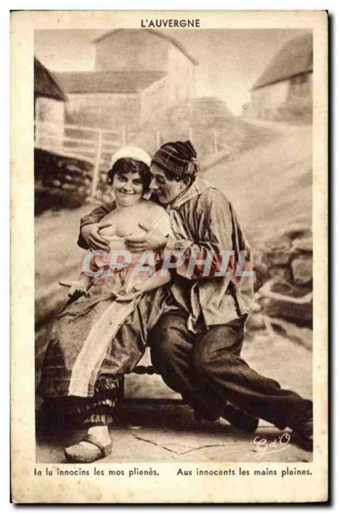 Old Postcard Erotic Nude Woman In Auvergne Innocent Hands Full Topics