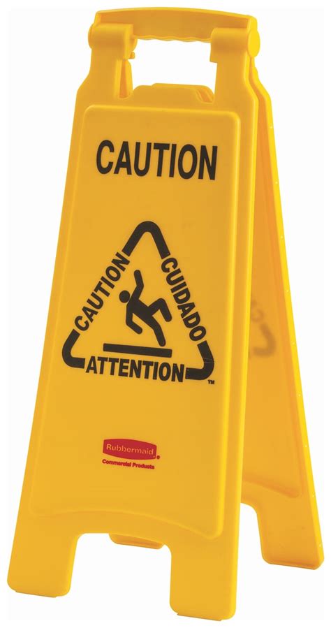 Brady Floor Sign Caution Cuidado Attention Sign Floor Standing