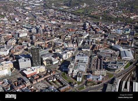 Aerial View Of Sheffield City Centre Stock Photo Royalty Free Image