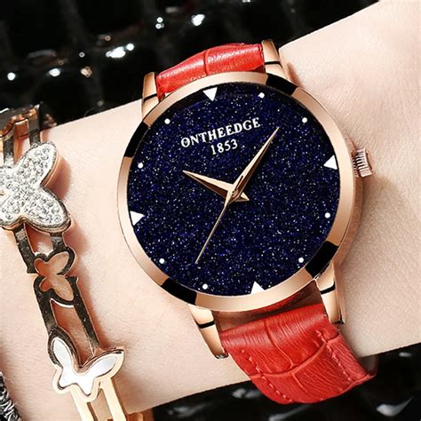 Trendy Quality Ladies Watch Luxury Brand Quartz Watch Female Pu Leather