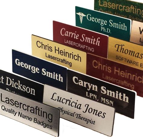 Personalized Name Badges Laser Engraved Uv Rated Signage Etsy