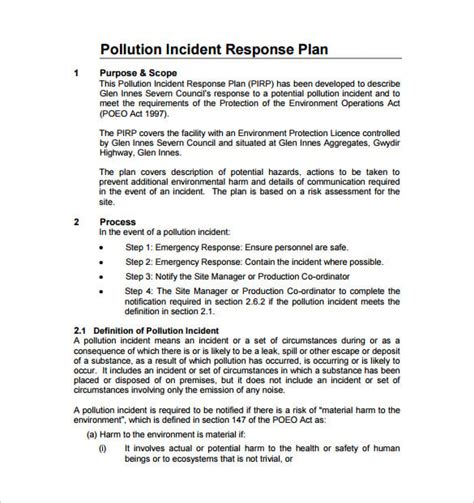 11 Incident Response Plan Templates Pdf Word Format Download