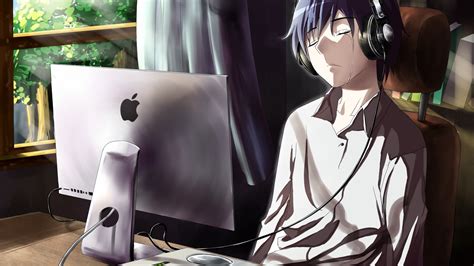 Download 1920x1080 Anime Boy Tears Apple Wallpapers For
