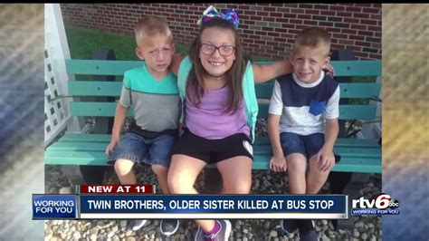 Twin Brothers Older Sister Killed At Indiana Bus Stop Youtube