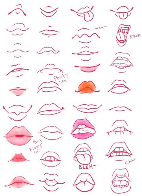This is an easy way to draw and this technique will. lip reference | Tumblr | Art drawings sketches, Pencil art ...