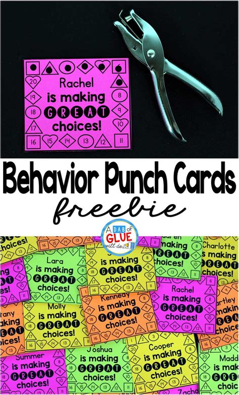 punch card templates