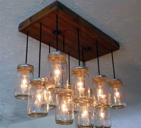 Light fixtures such as mason jar pendants and mason jar chandeliers, which requires electrical connections. 12 Pendant Mason Jar Chandelier Kitchen by HWY210Furniture ...