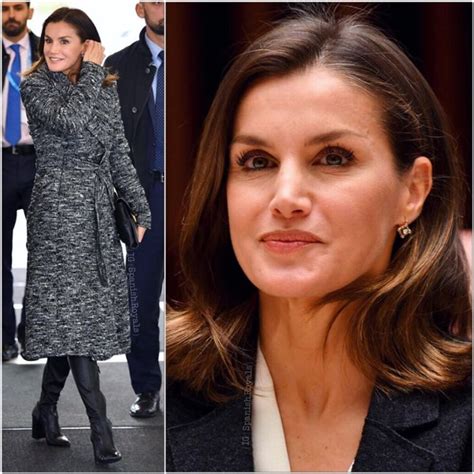 Queen Letizia Of Spain Is Seen In This Composite Image And She Wears A