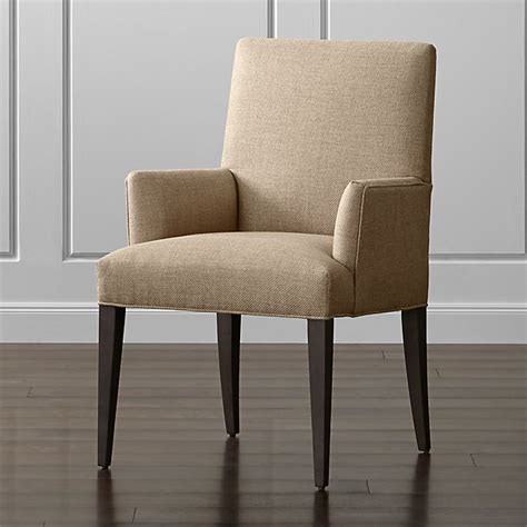 Item # share this #. Miles Upholstered Dining Arm Chair Tempo: Fennel | Crate ...