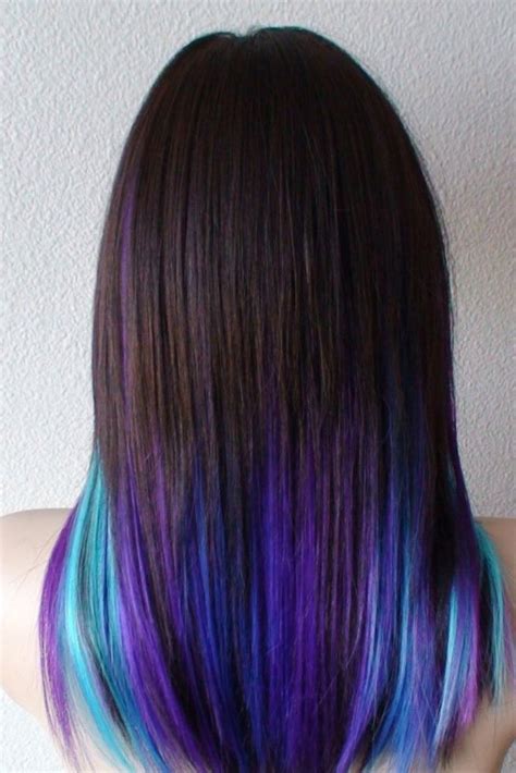 55 Fabulous Rainbow Hair Color Ideas Ombre Hair Brunette