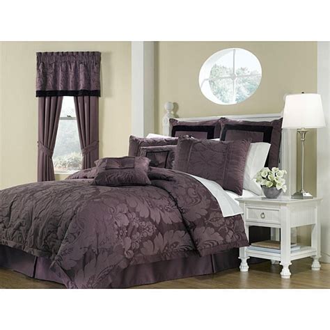 Royal Heritage Home Lorenzo Purple 8 Piece Queen Size Comforter Set