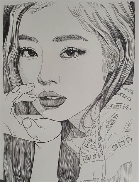 Abstract Pencil Drawings Pen Art Drawings Dancing Drawings Kpop Drawings Eye Drawing Easy