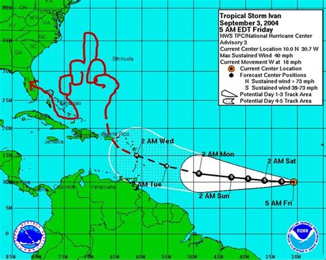 Track storms as they travel through the pacific and atlantic oceans. Hurricane Ivan