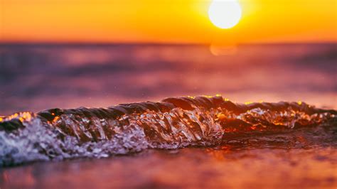 2048x1152 Wave Sunset 2048x1152 Resolution Hd 4k Wallpapers Images
