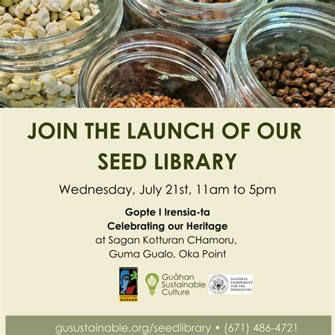 Announcing Gscs New Seed Library Guåhan Sustainable Culture