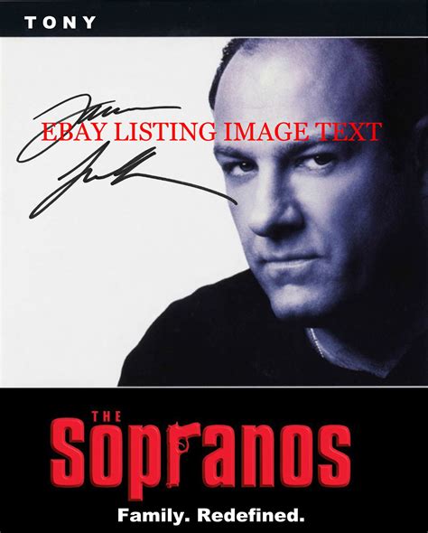 James Gandolfini Tony Soprano Signed Autograph 8x10 Rp Photo The