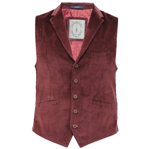 Mens Waistcoat Wool Mix Cord Cavani Formal Vest Herringbone Tweed Check