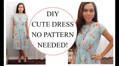 How To Sew Dress Without Pattern Sewing Project For Beginners Youtube
