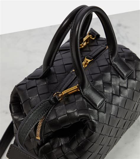 Bauletto Mini Leather Tote Bag In Black Bottega Veneta Mytheresa