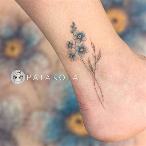 Top 61 Best Forget Me Not Tattoo Ideas [2020 Information Guide] Pretty Tattoos Beautiful