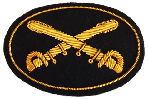 American Civil War Cavalry Officers Gold Braided Swords Kepi Badge