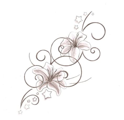 Awesome Tribal Lily Tattoo Design Lily Tattoo Design Lily Tattoo