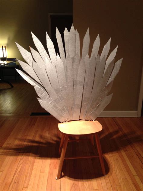 This existing back of the chair will become swords pointing down. Game of Thrones Birthday Party | Game of thrones chair, Game of thrones decor, Game of thrones ...