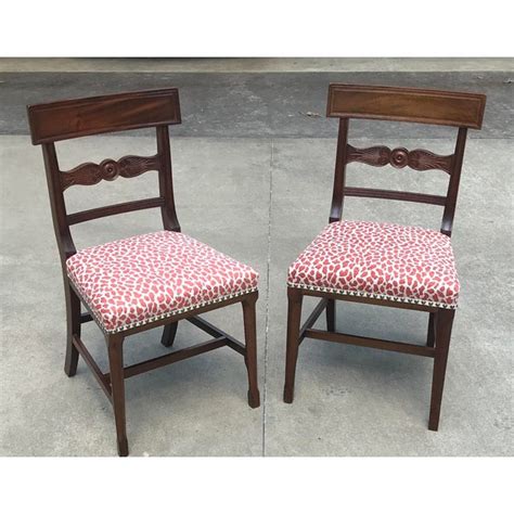 Find dining chairs in canada | visit kijiji classifieds to buy, sell, or trade almost anything! Regency Mahogany Dining Chairs With New Animal Print ...