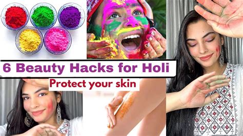 6 Beauty Hackstips For Holi Protect Your Skin During Holi 🌈😍