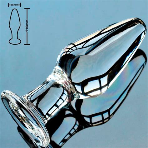 38mm Pyrex Glass Butt Plug Anal Dildo Bead Crystal Ball Male Penis Prostate Masturbator Adult