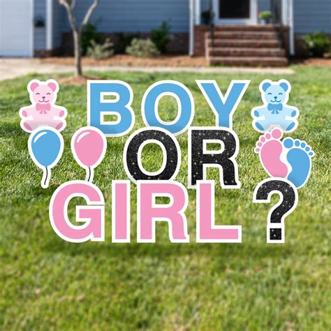 Gender Reveal Yard Cards Free Shipping Tex Visions