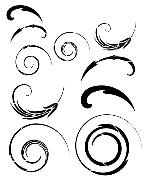Swirls Stencil 8x10