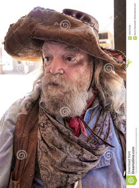 Old Wild West Cowboy Character Editorial Image Image Of