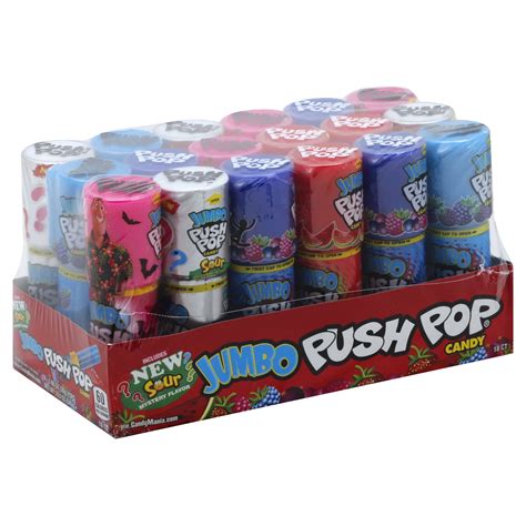 Jumbo Push Pop Assorted Flavor Spring Lollipop Variety Pack 106oz