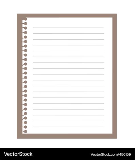 Spiral Notebook Paper Royalty Free Vector Image