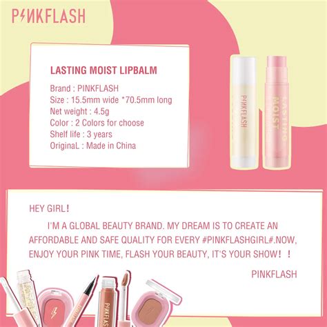 Pinkflash Lasting Moist Lip Balm Pf L Raena Beauty Platform Reseller And Dropship