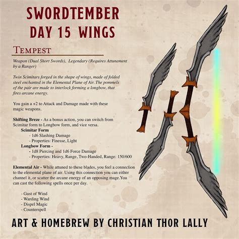 Christian Thor Lally On Instagram Swordtember Day 15 Wings I Have