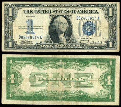 1934 1 Dollar Fine Us Paper Money