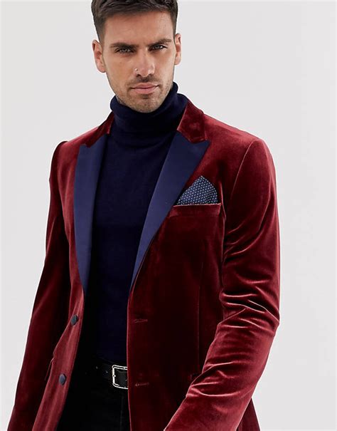 Mens Suits Mens Designer And Tailored Suits Asos Velvet Blazer