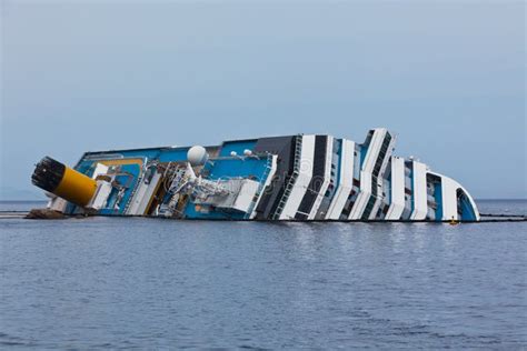 Costa Concordia Cruise Ship After Shipwreck Editorial Image Image Of