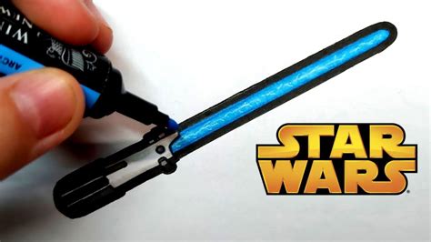 Comment Dessiner Un Sabre Laser Star Wars Youtube