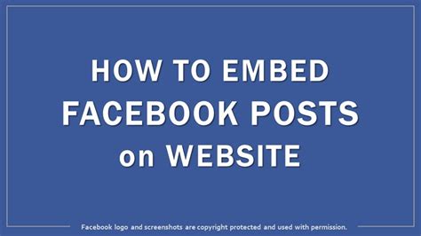how to embed facebook posts on website youtube