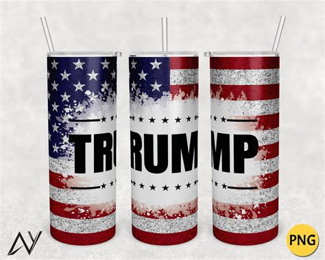 Oz Skinny Tumbler Usa Flag Trump Png Sublimation Design Etsy