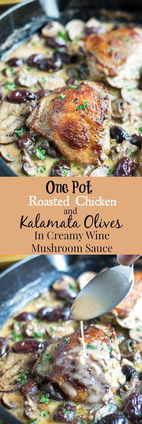 Instead increase it by half and add more if desired. Marinated Roasted Chicken in a Wine Mushroom Cream Sauce ...