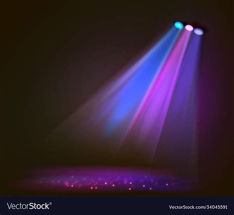 Background Image Spotlights With Stage In Color Vector Image