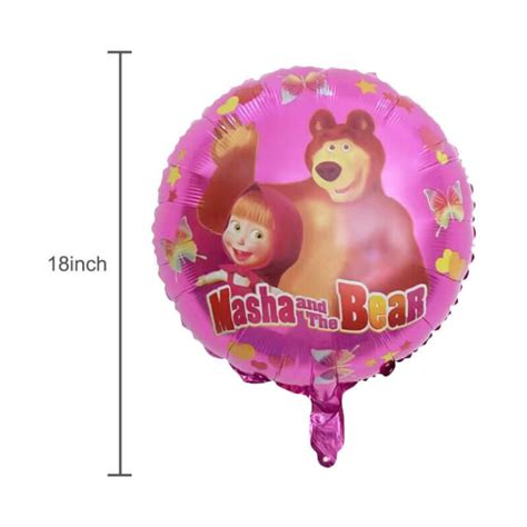 Masha And The Bear Foil Balloons Microplush