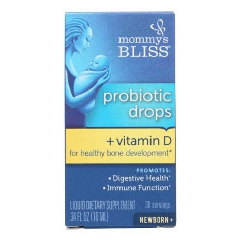 Mommys Bliss Probiotic Drops Vitamin D 1 Each 34 Oz 1 Pack